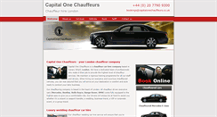 Desktop Screenshot of capitalonechauffeurs.co.uk