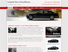 Tablet Screenshot of capitalonechauffeurs.co.uk